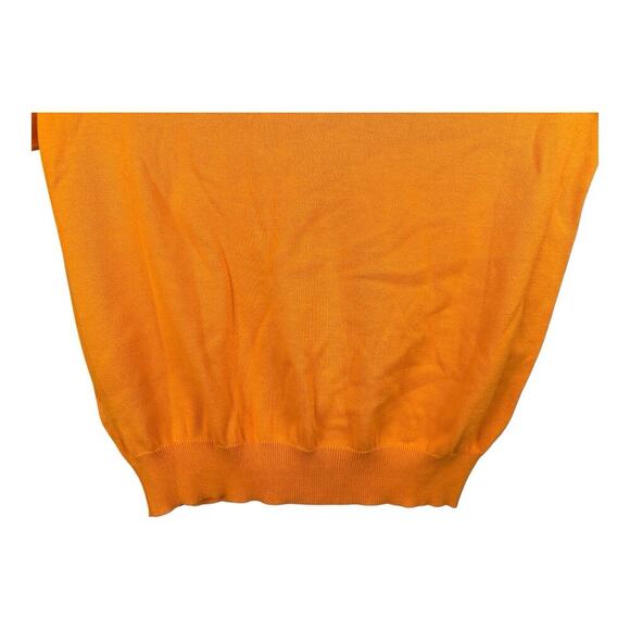 Polo Ralph Lauren Sweater Rugby Mens Large Orange Pullover V-Neck Sweatshirt - Picture 7 of 11